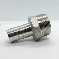 Штуцер нержавеющий НР ёлочка AISI 304 ДУ 10 ШН-3/8х16-304